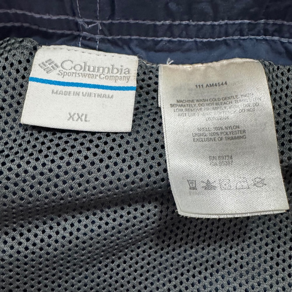 Columbia Mens XXL Omni-Shade Cargo Shorts Navy Blue Nylon Belted AM4544 - Picture 2 of 6